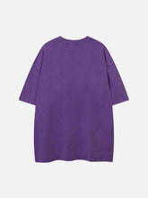 Heavy Duty Washed Stir-fried Snowflake Horsetail T-shirt